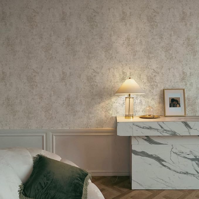 Tempaper Metallic Pearl Distressed Gold Leaf Removable Peel and Stick Wallpaper, 20.5 in X 33 ft, Made in The USA - Image 5