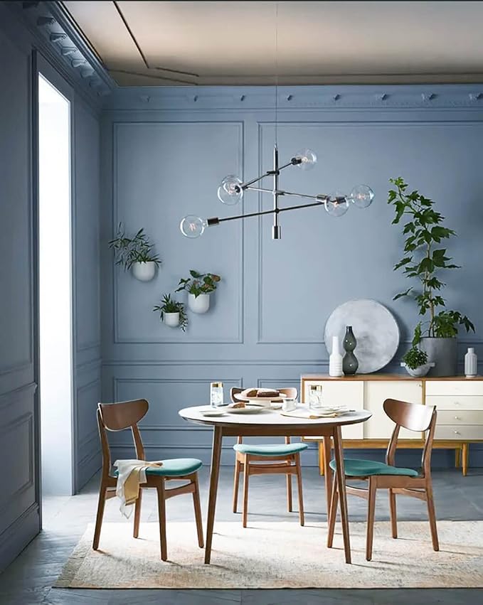 Dimoon 236''x17.7'' Blue Peel and Stick Wallpaper Contact Paper Modern Self Adhesive Wall Paper Removable Renter Friendly Textured Solid Color Shelf Cabinet Vinyl Roll (236''x17.7'',Light Grey Blue) - Image 3
