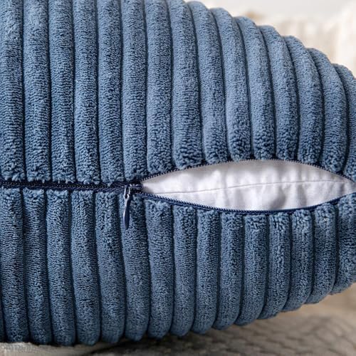 MIULEE Dusty Blue Decorative Euro Sham Pillow Covers 24x24 Inch 2 Pack - Image 6