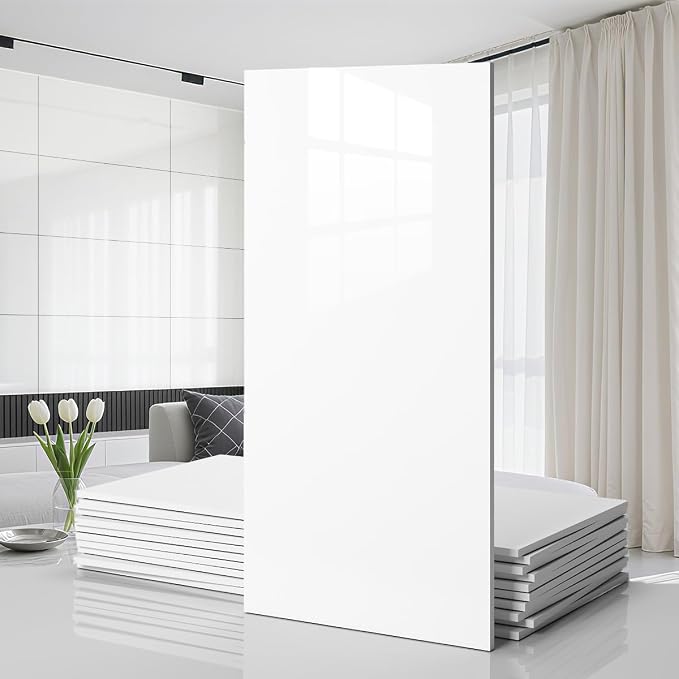 10 PCS Marble Peel and Stick Wall Panels 23.6"x11.8" Sticker | Self Adhesive, PVC, Waterproof Backsplash Tile for Bathroom, Kitchen, Living Room, Style1 by Unknown