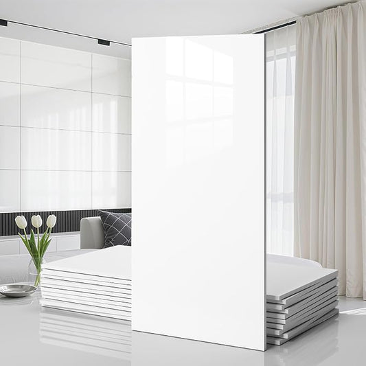 10 PCS Marble Peel and Stick Wall Panels 23.6"x11.8" Sticker | Self Adhesive, PVC, Waterproof Backsplash Tile for Bathroom, Kitchen, Living Room, Style1 by Unknown