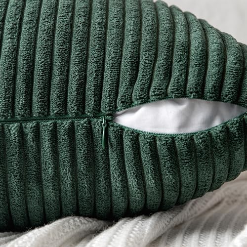 MIULEE Army Green Decorative Euro Sham Pillow Covers 24x24 Inch 2 Pack - Image 3