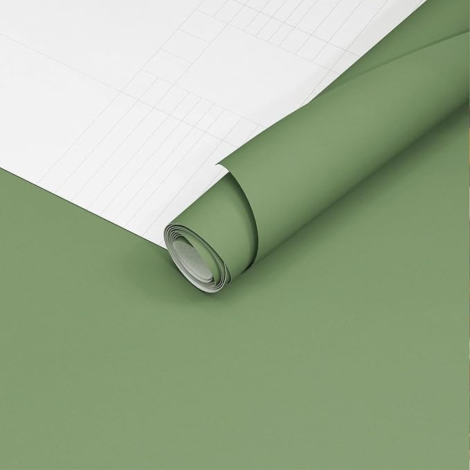 Yancorp 16"x394" Matte Grass Green Peel and Stick Wallpaper Removable Contact Paper for Cabinets and Drawers Stick on Wall Paper for Bedroom Kitchen Self-Adhesive - Image 6