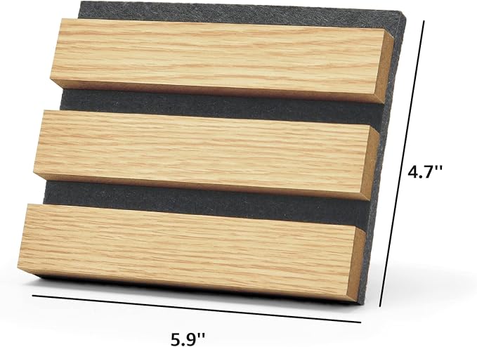 Art3d 3D Textured Soundproof Wood Slat Wall Panel, 6 x 4.7 in, Sample Pack | Wood Grain Finish, Effortless Setup, Sustainable, Long-Lasting, Noise Reduction, Easy Care, for Living Room, Bedroom, Office - Image 4