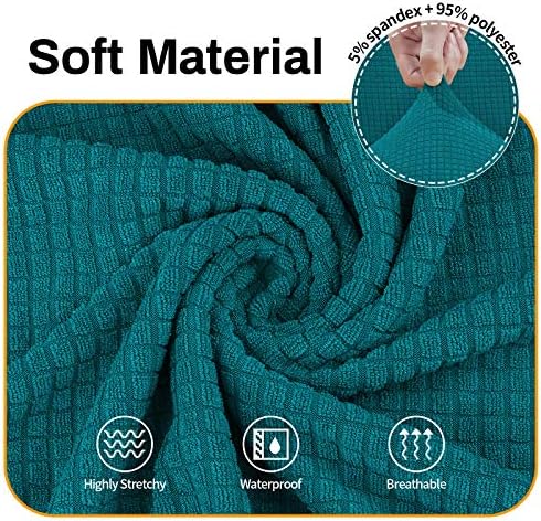 Asnomy Stretch Oversized Couch Covers for Sofa Slipcover,Peacock Blue - Image 3