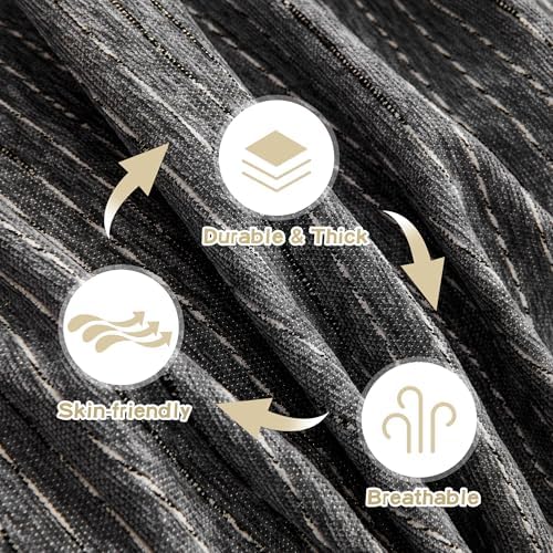 MYSKY HOME Chair Covers Armchair, Recliner Chair Cover Dark Grey Couch Cover, Sofa Cover for Sectional Sofa L Shape Oversized Couch Covers Protector for Dog Pet Couch Throw Slipcover Washable, 71"X91" - Image 4