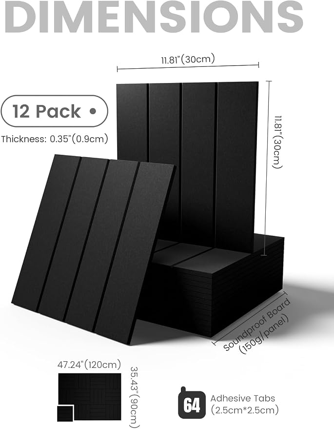 Fluxynara Felt Bulletin Board & Cork Board Alternative, Black | 48" x 36" Pin board, Removable Adhesive Tabs, Easy Install Without Wall Damage, For Home Office Decor - Image 2