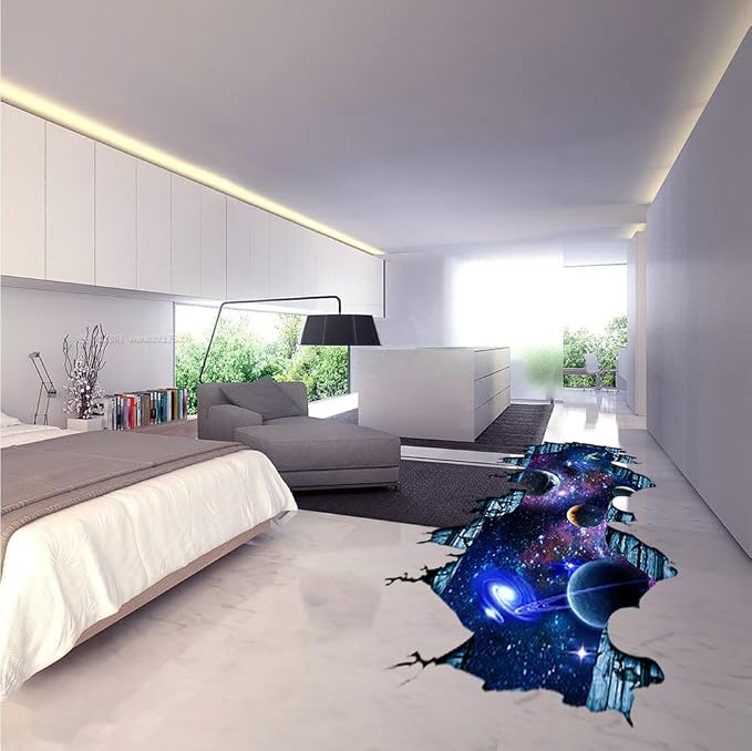 Quanhaigou Galaxy Wall Sticker,Space Wall Decal,Planet Wallpaper Decoration Decor - Image 9