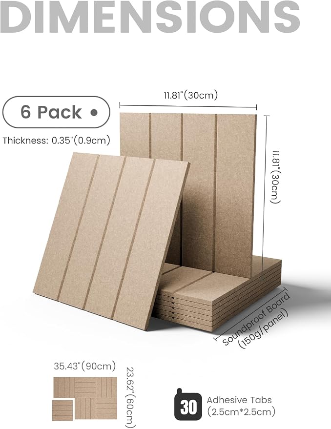 Fluxynara 36" x 24" Large Felt Bulletin Board, Taupe | 6 Pack Cork Board Alternative with 30 Safe Adhesive Tabs, Pin Boards for Wall Decor, Home, Office, Classroom,Dorm - Image 2