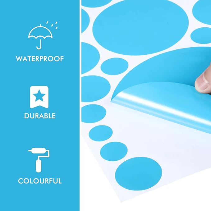 Zonon 264 Pcs Polka Dot Wall Decals Peel and Stick, 12 Colors Vinyl | Colorful Circle Stickers for Kids Room, Classroom Nursery Bedroom Playroom Decor, Removable Vinyl Wall Decorations - Image 3
