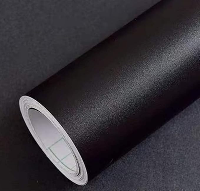 Yancorp 24"x394"/32.8'ft Matte Black Peel and Stick Wallpaper Removable Contact Paper for Cabinest Self-Adhesive Drawer Stick and Peel Countertop by YancorpHomeDecor