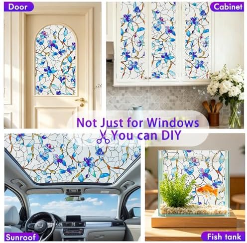 SOMWISE Frosted Window Privacy Film, Decorative Sun Heat Blocking, Anti UV - Image 6
