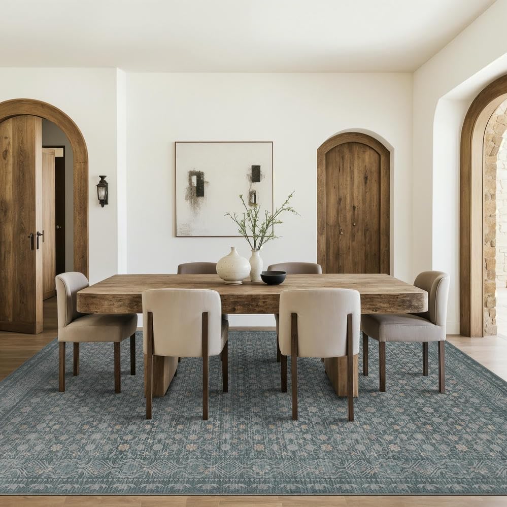 Rugxara 8x10 Area Rugs,Large Rugs for Living Room(Blue) - Image 5