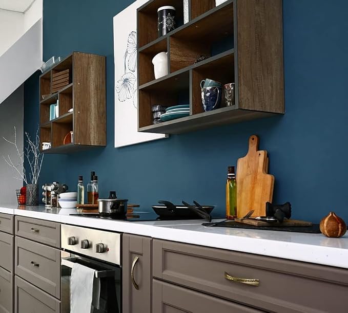 Safiyya 393"x17.7" Dark Blue Peel and Stick Wallpaper Blue Contact Paper Solid Color Removable Self Adhesive Wallpaper Decorative Vinyl Rolls for Wall - Image 8