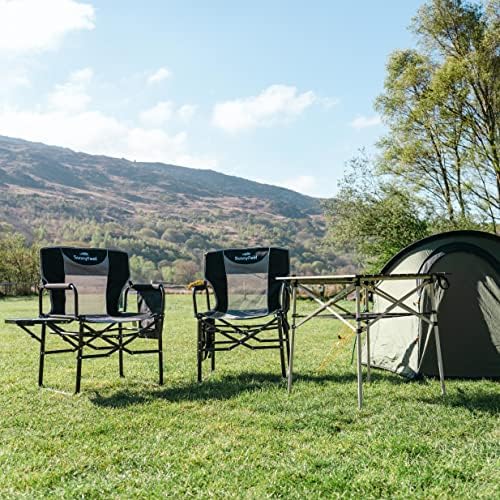 SUNNYFEEL Oversized Camping Chair Portable Directors Chairs with Side Table - Image 2