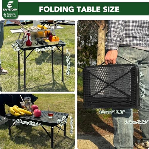 E EASTSTORM 2 Ft Folding Camping Table with Mesh Bag, Small Grill Table - Image 4