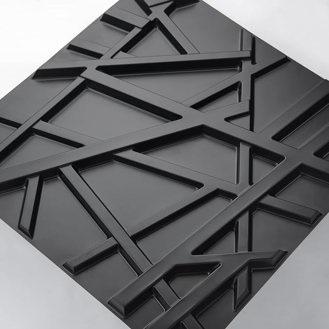 Art3d 19.7" x 19.7" (Pack of 12) Wall Panel Stripes, Black - Image 8