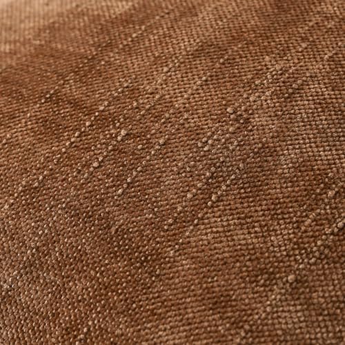 Set of 4 Soft Textured Decorative Throw Pillow Covers 16x16 Inch Cozy Farmhouse Cushion Cover Square Accent Pillow Cases for Bed Couch Sofa Living Room, Brown - Image 4