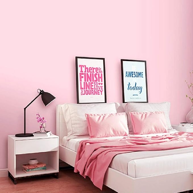 practicalWs Pink Self-Adhesive Wallpaper Film Stick Paper Easy to Apply | Peel And Stick Wallpaper Shelf Liner Table and Door Reform Wall paper - Image 6