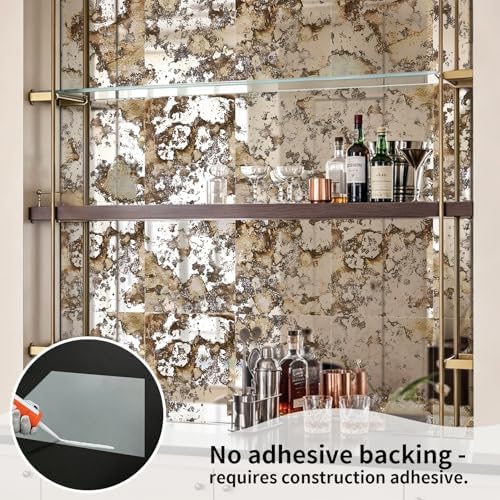 LiveInUrban 12PCS Silver Antique Acrylic Wall Panels for Home Living Room Bedroom, Humidity Wall 11"x11" - Image 2
