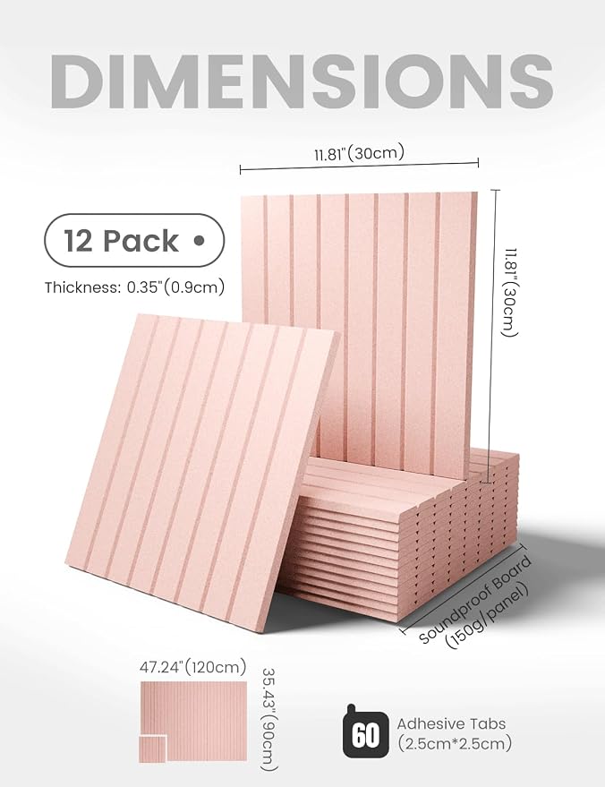 Fluxynara 48" x 36" Large Felt Bulletin Board, Pink | 12 Pack Cork Board Alternative with 60 Safe Adhesive Tabs, Pin Boards for Wall Decor, Home, Office, Classroom,Dorm - Image 2