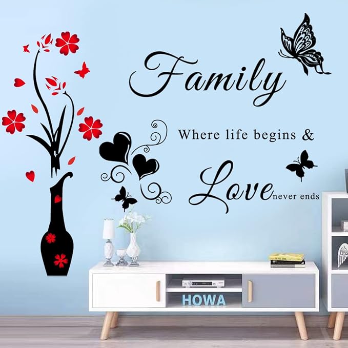Family Letter Quotes Wall Stickers - Removable Vases & Murals for Living Room, Bedroom, Sofa Backdrop & TV Wall - Image 3
