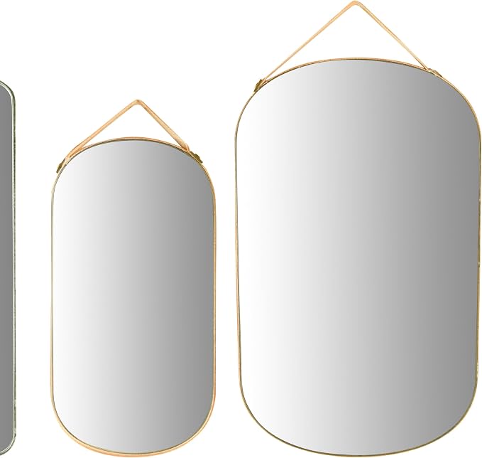 Creative Co-Op Various Velvet Edged Wall Mirrors, Multicolor, Set of 6 - Image 5