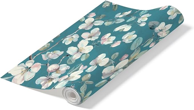 Peel and Stick Wallpaper Roll, It's Actually Cerulean Design | 17.5 x 216 in roll; Covers 26.25 sq ft; Vinyl peel & stick; No paste needed; Great for walls, shelves & cabinets. - Image 7