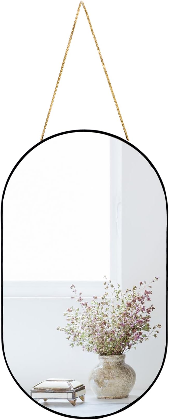 YCHMIR Oval Wall Mirror, Gold, Oval Shape by TumblerHome