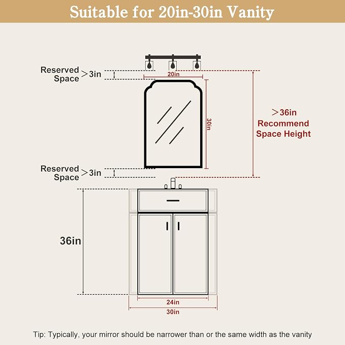 WallBeyond Wood Bathroom Mirrors for Wall Mounted, 20" x 30" Rustic Wood Frame Wall Mirrors Decorative for Living Room or Bedroom Vanity Mirror (Walnut) - Image 5