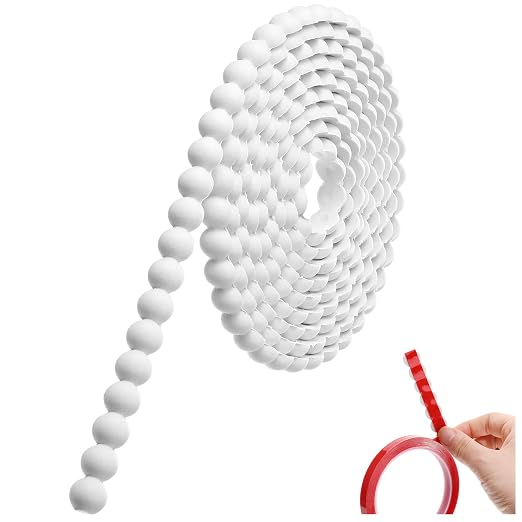 Leinuosen Flexible Bead Molding Trim Peel and Stick White 20ft /15 mm by Leinuosen