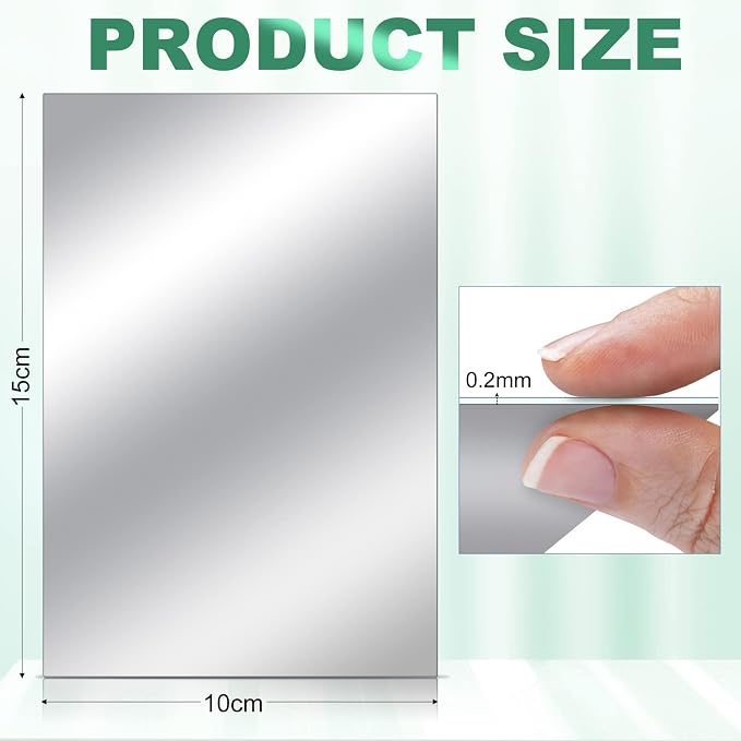 80 Pcs Flexible Mirror Sheets Self Adhesive Non Glass Mirror Tiles Stickers Peel and Stick Wall Sticker Plastic Wallpaper for Home Door Wall Decor(4 x 6 Inch) - Image 2