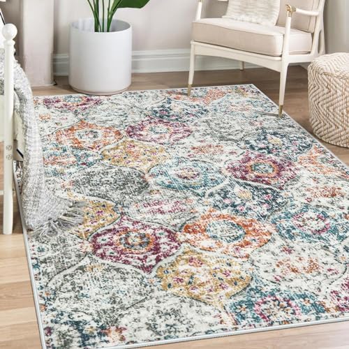 Lahome Moroccan Small Washable Area Rug, 3x5 Rug for Bedroom Living Room by Lahome