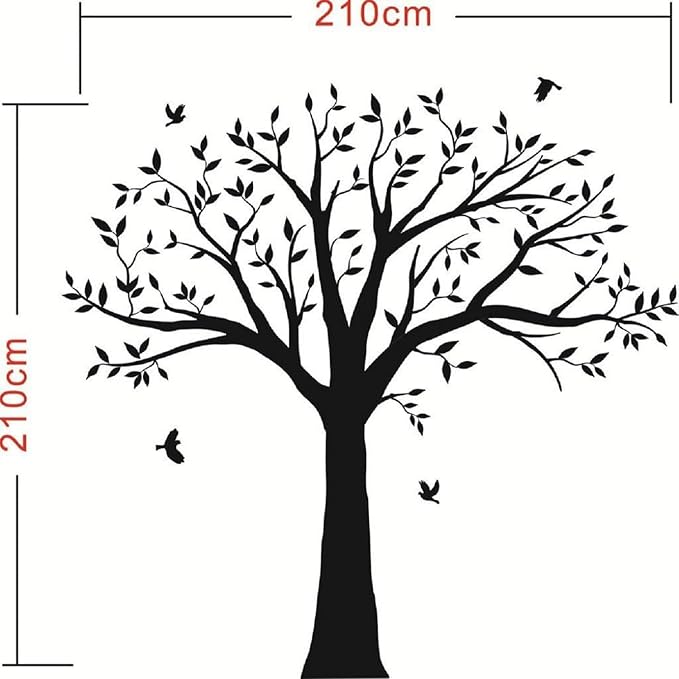 Family Tree Wall Decal - 'Family Like Branches On A Tree' Quote Lettering Wall Sticker for Bedroom Decoration (Black) - Image 7