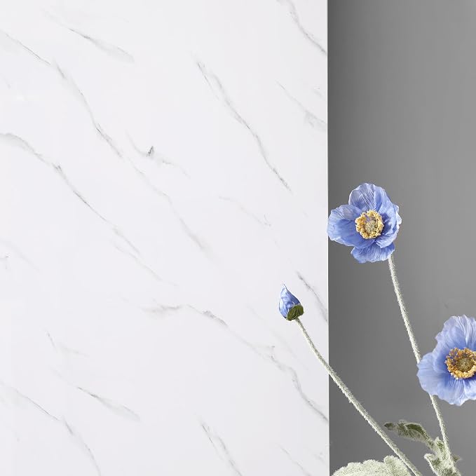Haimin 3D Wall Panels Peel and Stick Marble Tile Look 10 Pack Waterproof | Lightweight, each 23.6x11.8in, total 19.4 sq ft. Kitchen & bath backsplash, bedroom/living rm decor. Marble-look faux tile. - Image 4