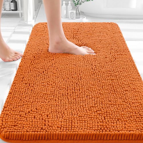OLANLY Bathroom Rugs 35x24, Extra Soft Absorbent Chenille Bath Rugs by OLANLY