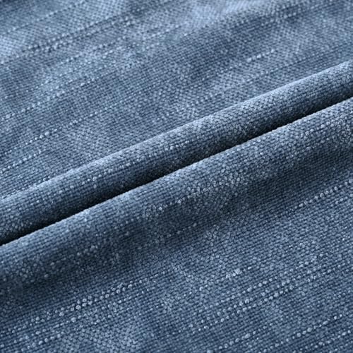 Set of 4 Soft Textured Decorative Throw Pillow Covers 20x20 Inch Cozy Farmhouse Cushion Cover Square Accent Pillow Cases for Bed Couch Sofa Living Room, Smoke Blue - Image 5