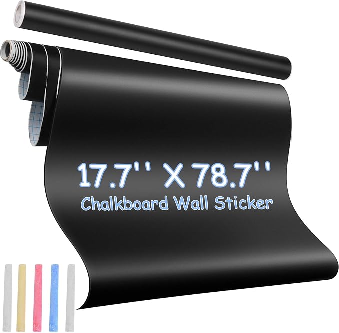 Chalkboard Wall Sticker Wall Decal Blackboard Wallpaper Large Chalkboard Contact Paper Roll KDG Self Adhesive DIY Reusable Erasable Stickers - Image 2