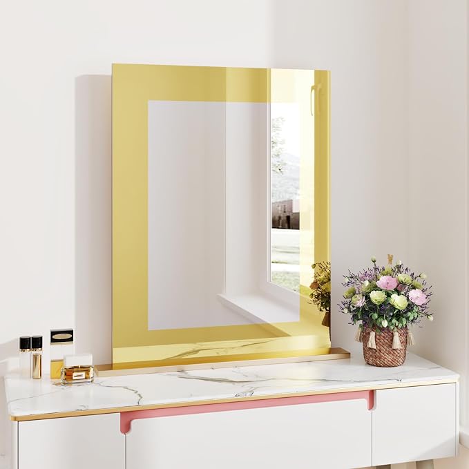 WESTICK Gold Mirror Tape Border Bathroom Peel and Stick Gold Wallpaper Borders Waterproof Flexible Glossy Mirror Frame Border for Classroom Kitchen Home Decoration DIY Gift Wrap Trim 4" x 394" - Image 7