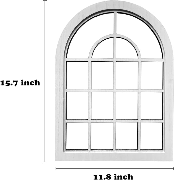 ZEXUIRU 2 Set Rustic Wall Mirrors for Bedroom Bathroom Living Room Entryway Wood Farmhouse Easy to Hang Framed Decorative Accent Hanging Wall-Mounted Mirror Set for Living Room - White - Image 7