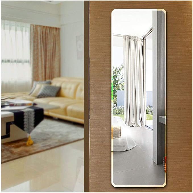 Frameless Door Mirrors Wall Mirror Full Length Body Mirror for Wall Mounted Bedroom Closet Wardrobe Long Size Mirror by Ecentaur