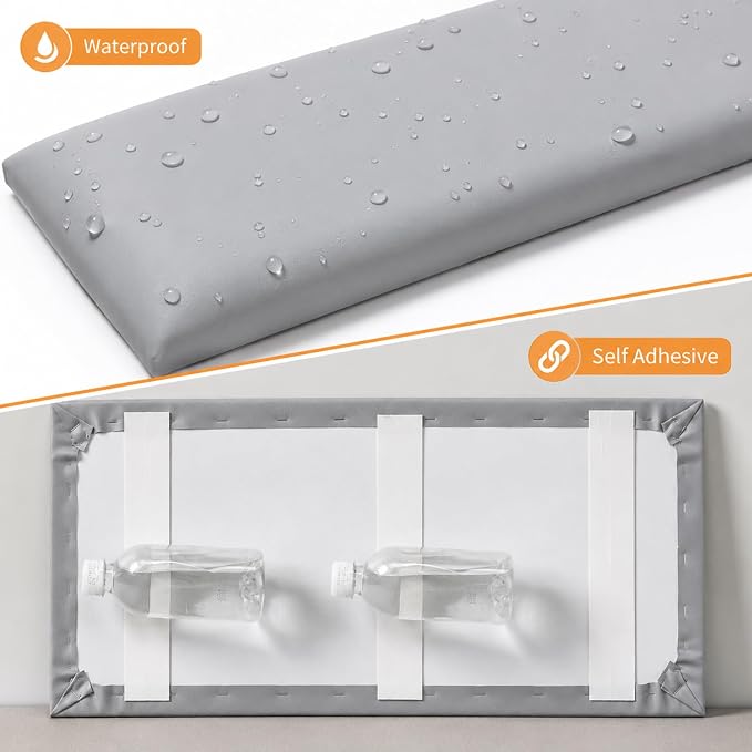 Anti Collision Wall Padding for Kids, Upholstered 3D Wall Panels | 4 Packs 7.8'' x 15.7'' Peel and Stick Headboard, Self Adhesive Wall Pads for Kids, Bedroom, Living Room, Gray - Image 5