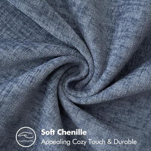 MIULEE Decorative Couch Throw Pillow Covers 18x18 in Dark Grey Blue 2 Pack - Image 3