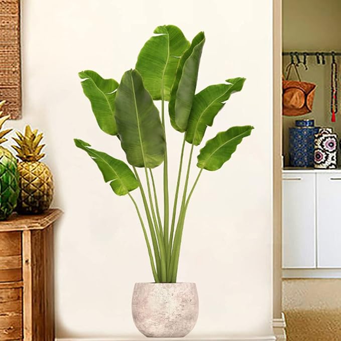 VOSAREA Green Plant Wall Decal Peel and Stick – 3D Realistic Potted Plant Wall Sticker – Removable Waterproof Greenery Stickers & Murals for Bedroom Living Room Office (35.37X15.72Inch) - Image 7