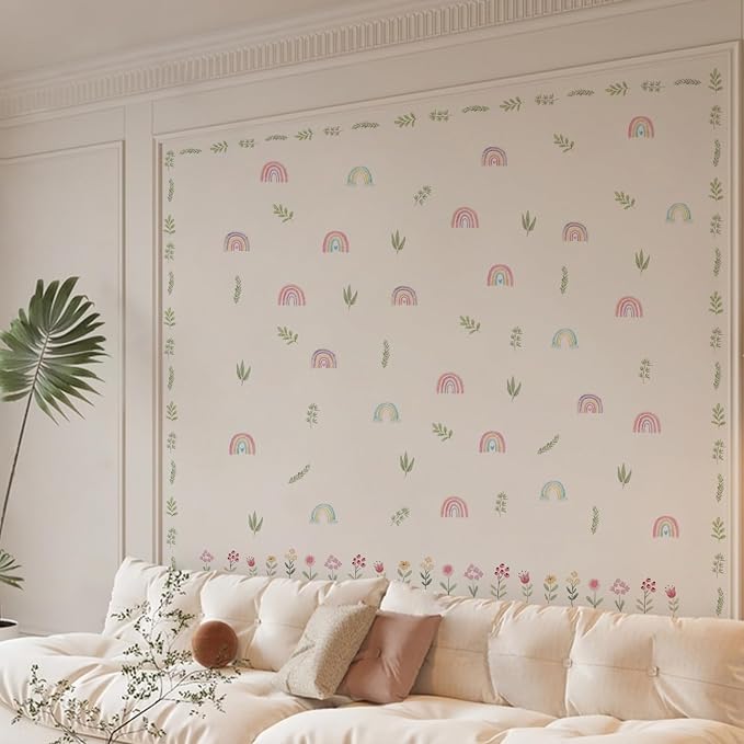 Nursery Wall Stickers Boho Kids Room Decor Girls Bedroom Removable Wall Decals Vinyl Murals DIY Cute Decorations 12 Sheets - Image 6