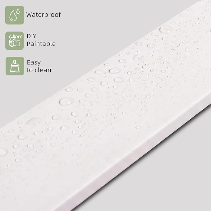 Board and Batten Wall Panel Kit Wainscoting Panels White, 10-Piece Set Paintable Wall Panels for Interior Wall Decor Cover 39 x 79 Inch, Wall Panel Kit for Bedroom Living Room Office Home Decor - Image 7