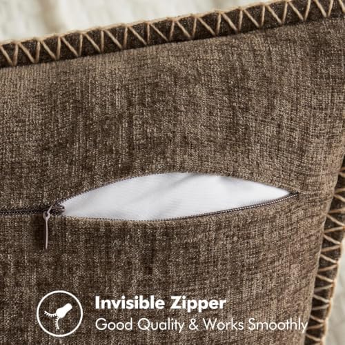MIULEE Decorative Lumbar Throw Pillow Covers 12x20 Inch Brown 2 Pack - Image 6