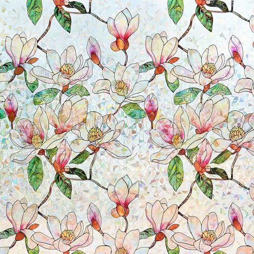 Ranzdn Window Privacy Film, Stained Glass Static Cling, 35.4" x 78.7" by Ranzdn