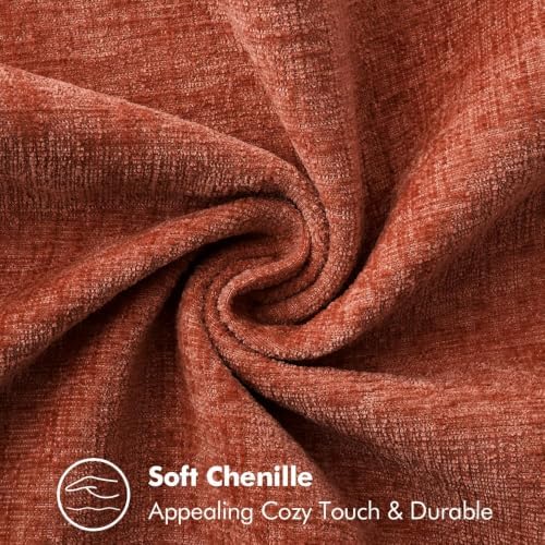 MIULEE Fall Decorative Couch Throw Pillow Covers 20x20 Inch Burnt Orange - Image 3