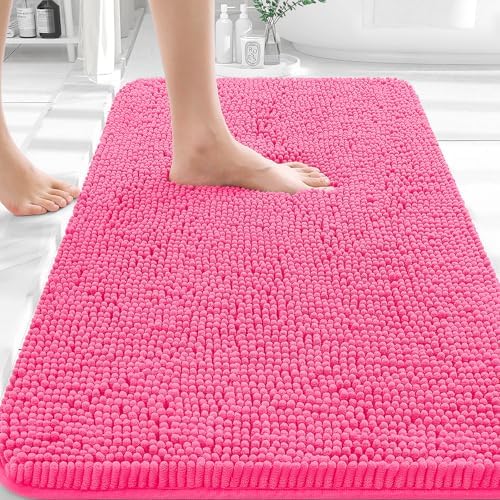 OLANLY Bathroom Rugs 35x24, Extra Soft Absorbent Chenille Bath Rugs by OLANLY
